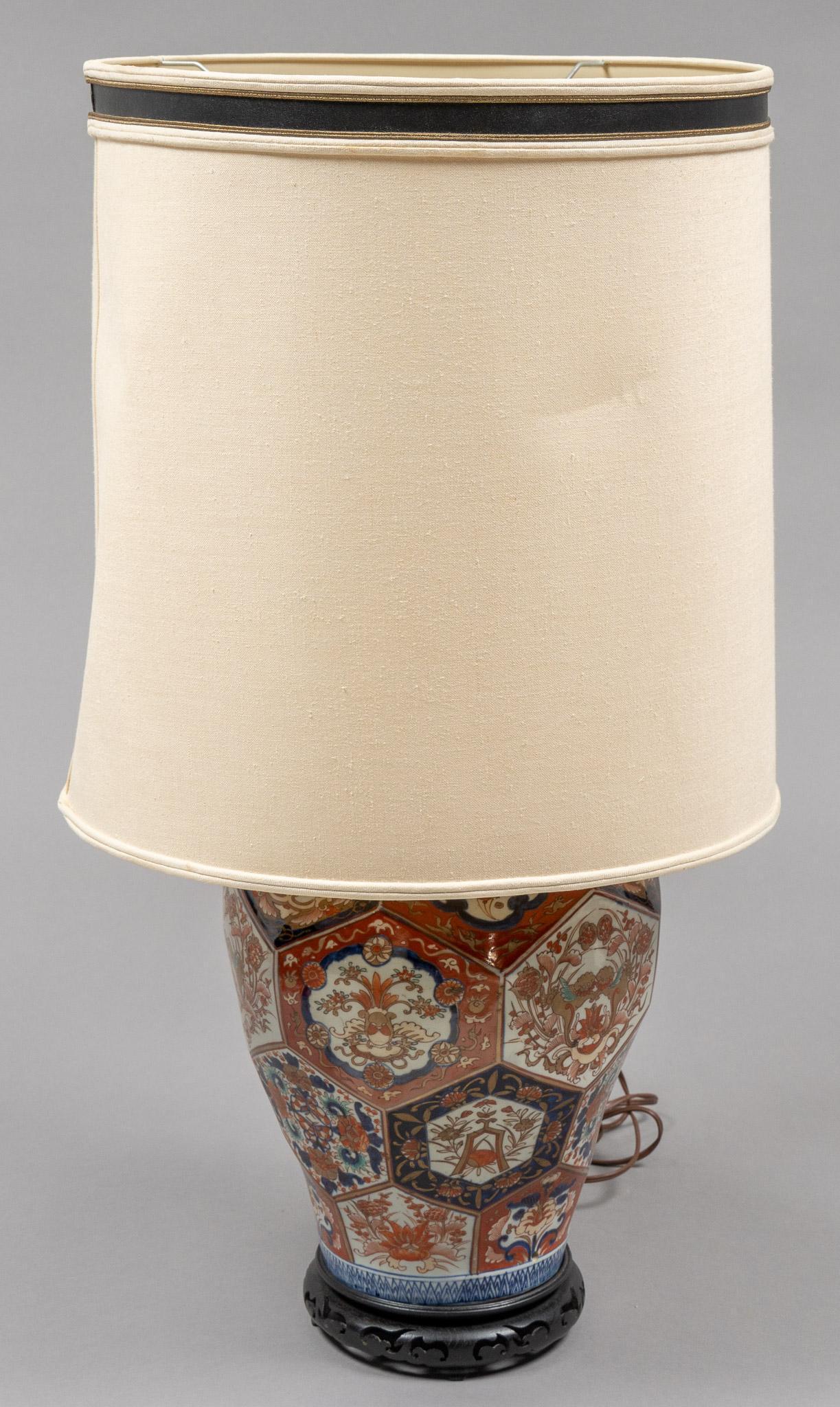 Chinese Ceramic Urn Turned Lamp (1 of 8)