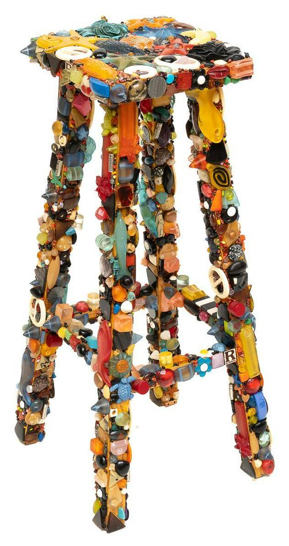 Tramp Art Stool (1 of 4)