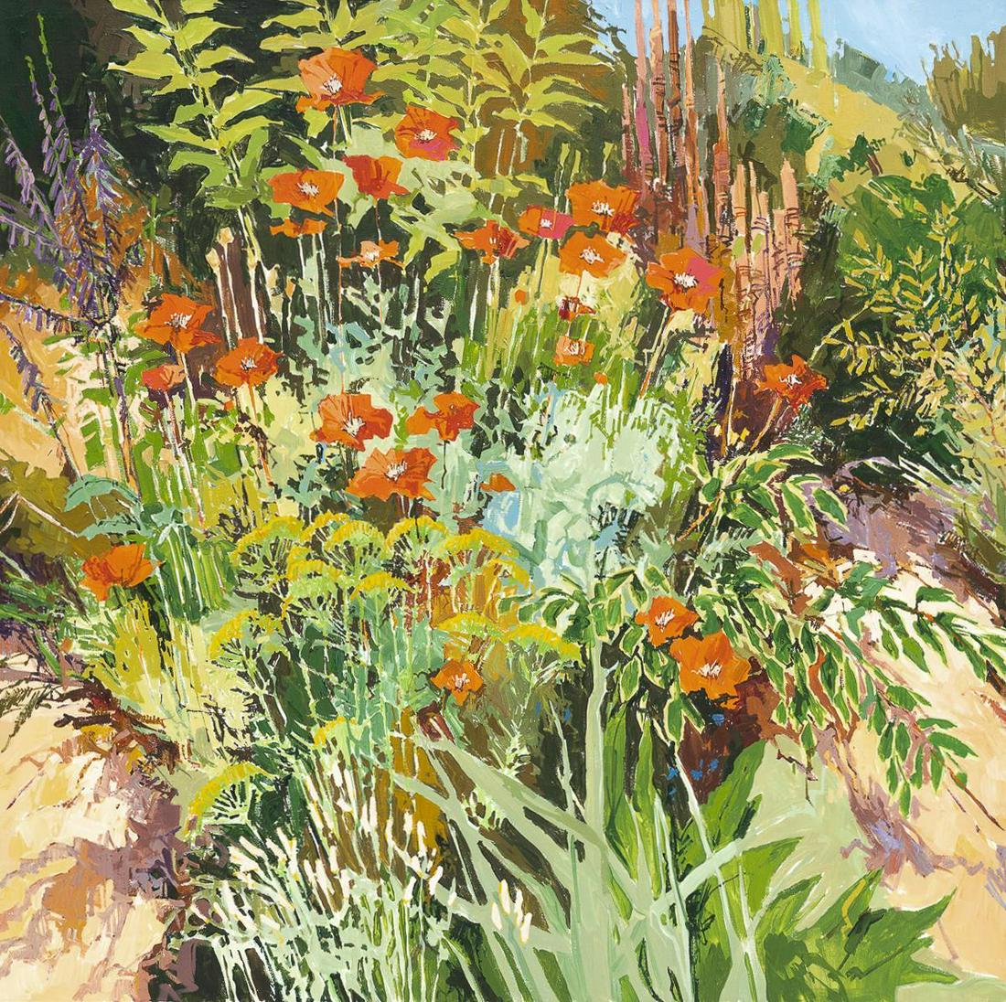 Douglas Atwill (b .1933), "Kitchen Garden Poppies" (1 of 5)
