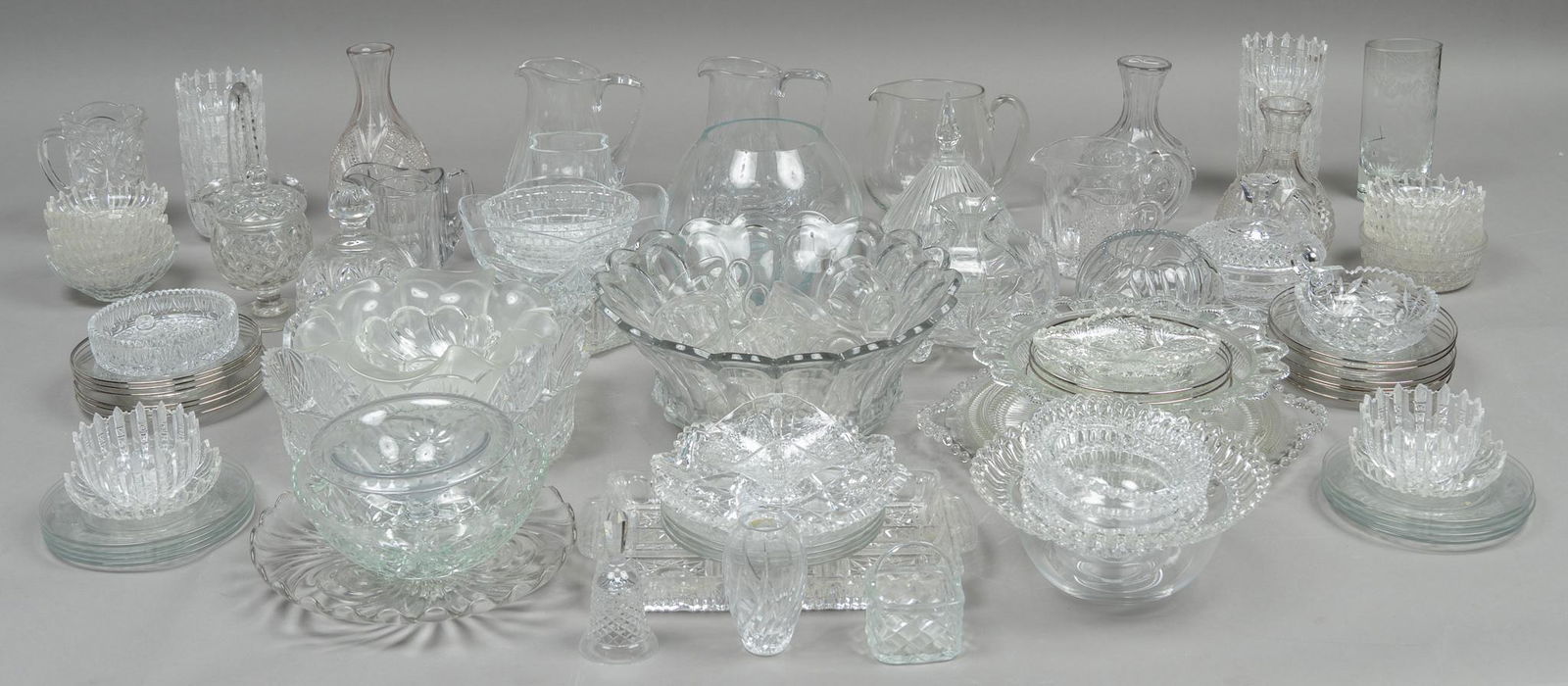 Collection of (143) Glass and Crystal Dinnerware (1 of 14)