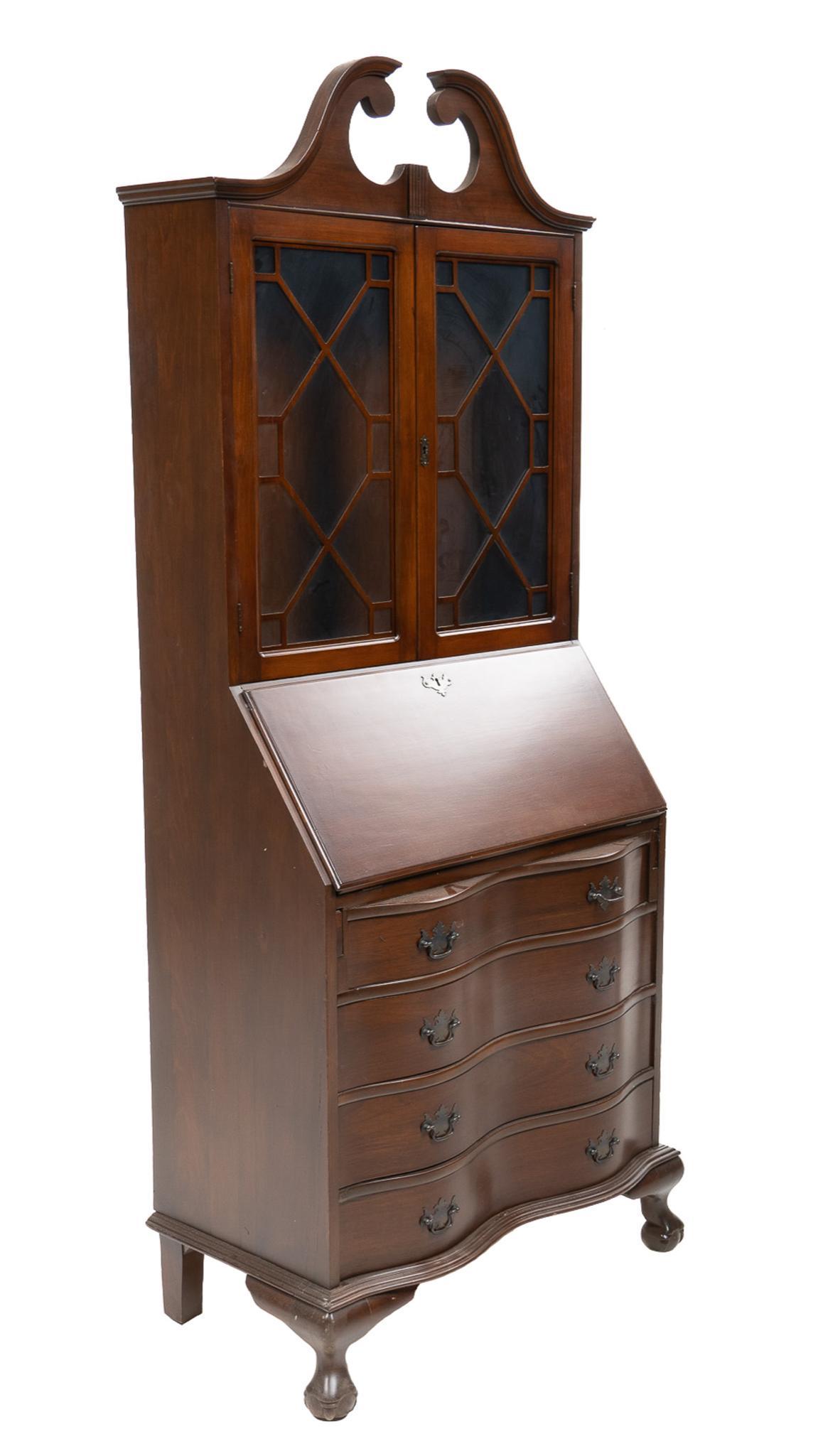 Chippendale Style Secretary Bookcase (1 of 5)