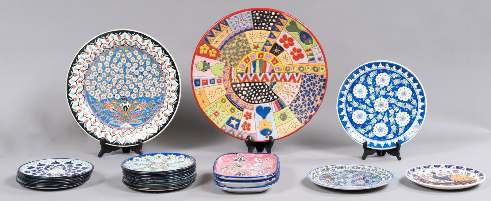 Set of (18) Enameled Porcelain Plates (1 of 15)