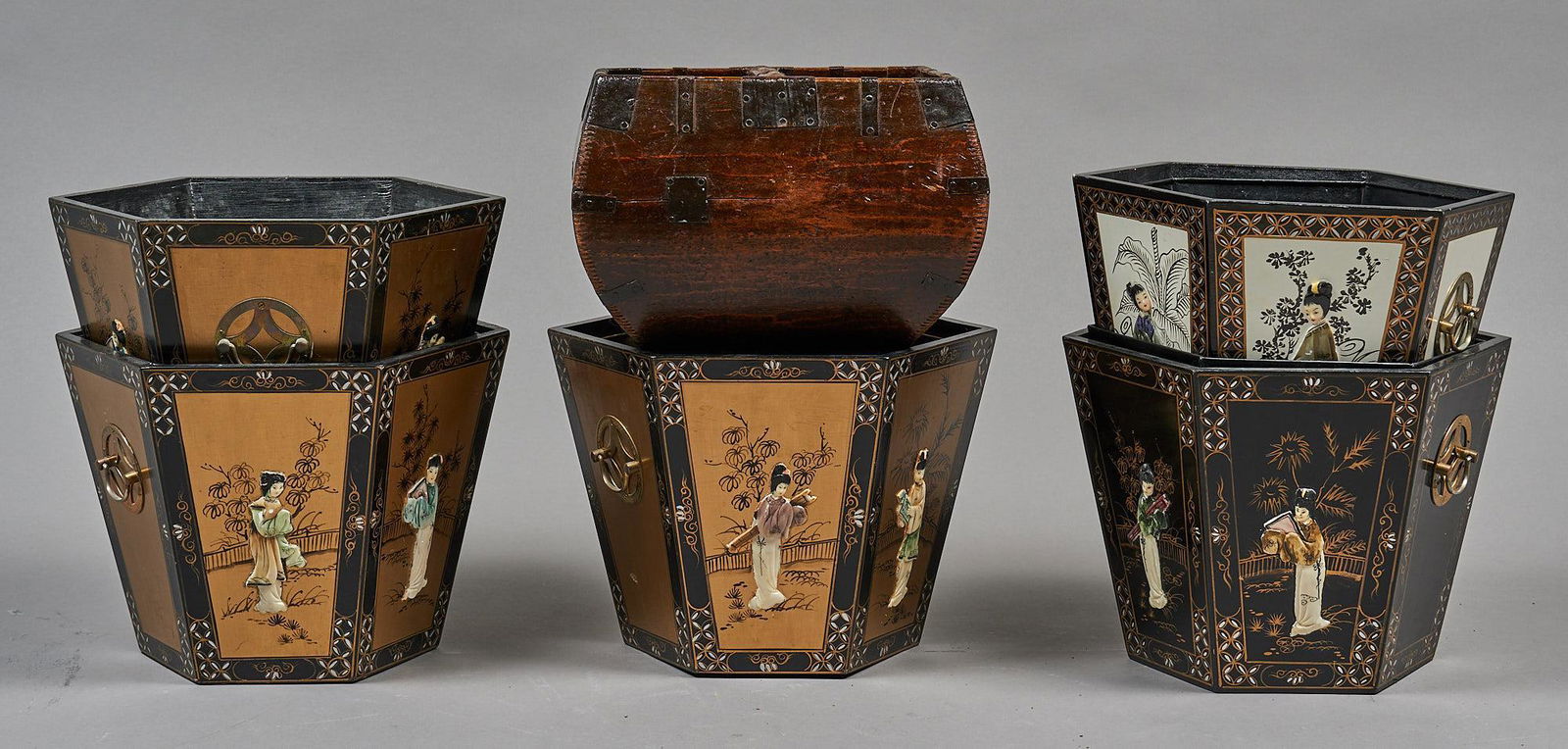 Collection of (6) Vintage Waste Bins (1 of 6)