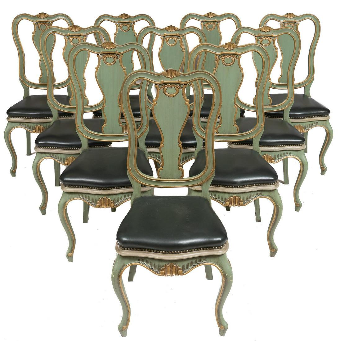 Set of (10) French Provincial Dining Chairs (1 of 4)