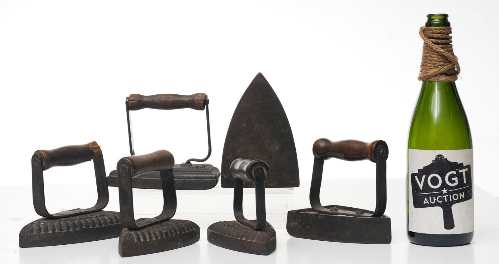 Set of (6) Vintage  Clothes Irons (1 of 2)