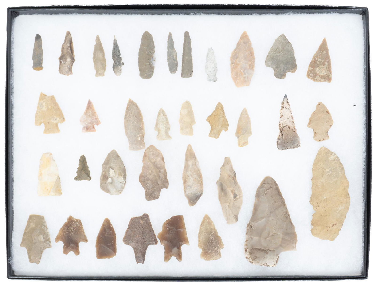 Framed Arrowhead Point Display, To Include 34 Artifacts (1 of 8)