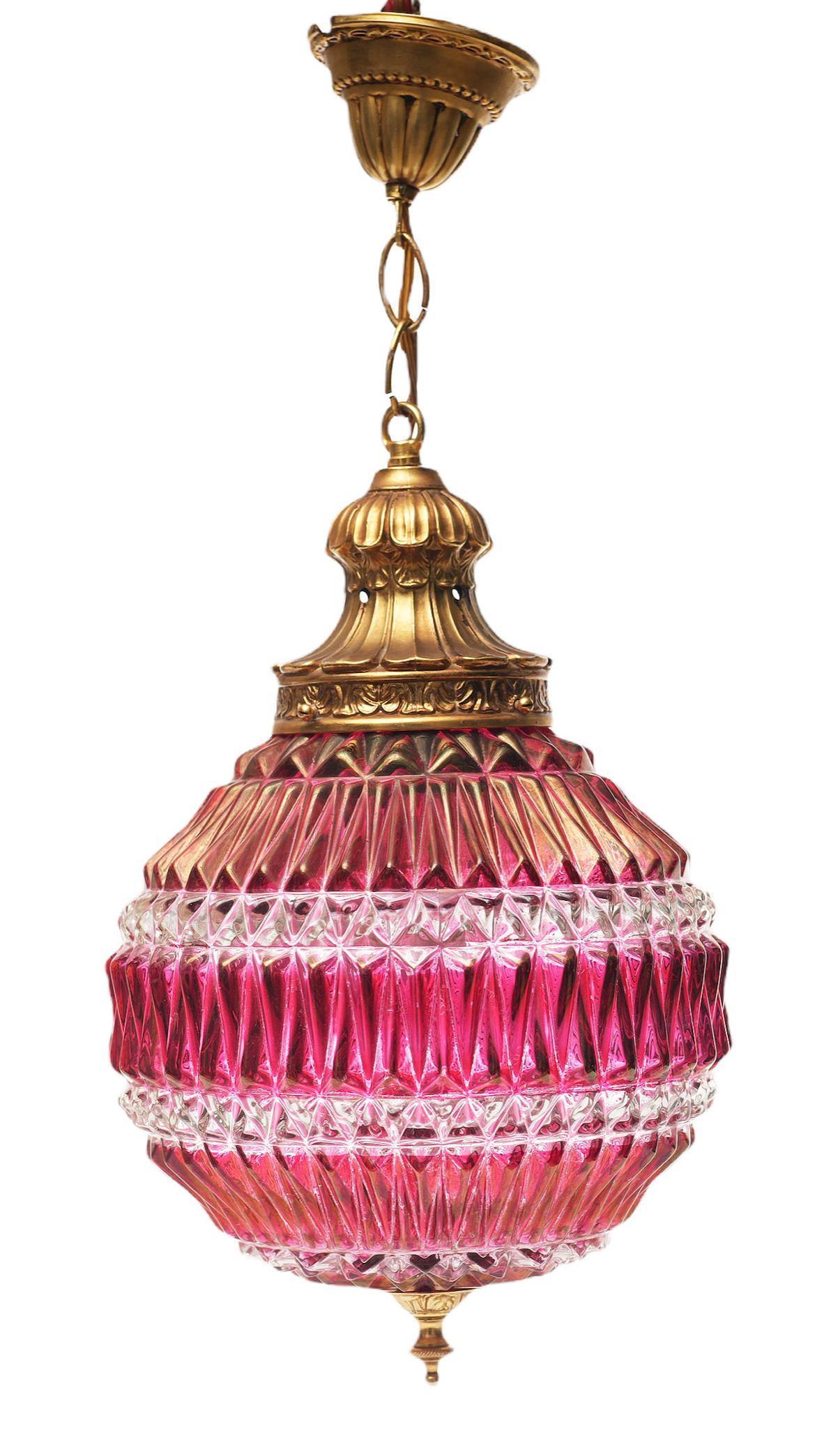Art Deco Glass Pendant Light (1 of 5)