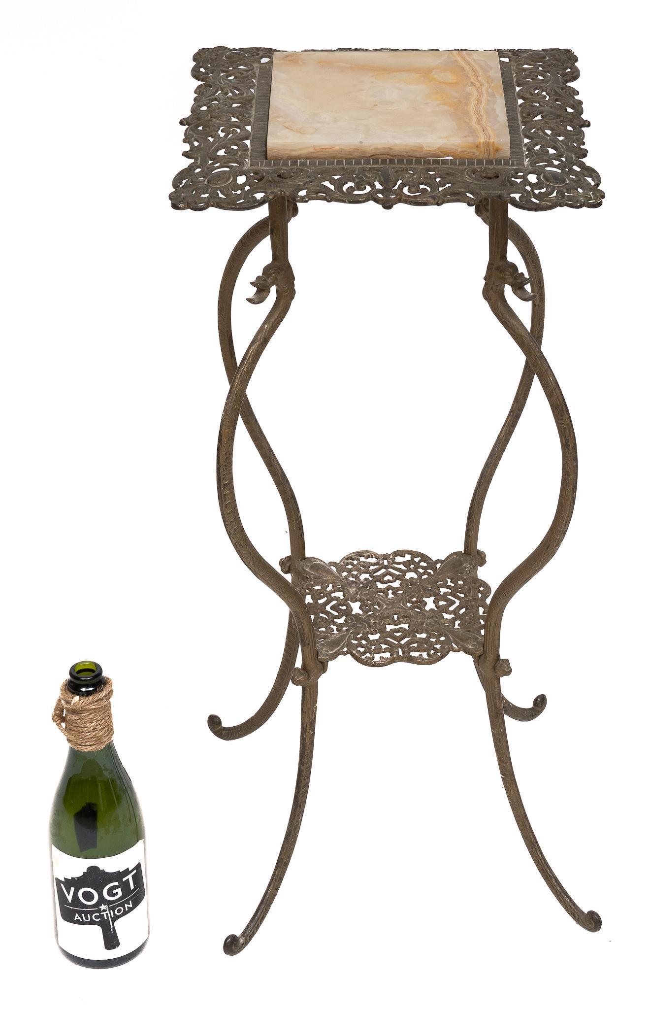 Onyx Topped Plant Stand (1 of 7)