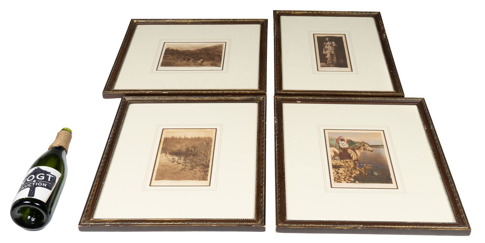 Set of 4 Native American Photographic Prints, E.L Curtis (1 of 9)
