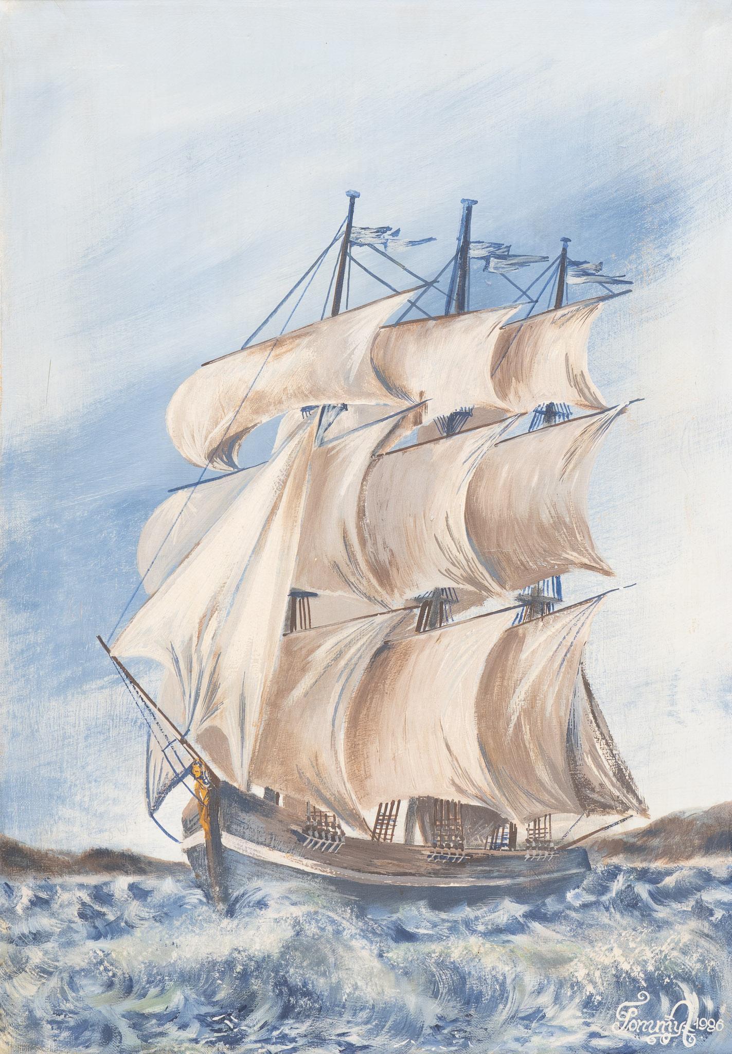 Ship on Choppy Waters, 1986 (1 of 4)