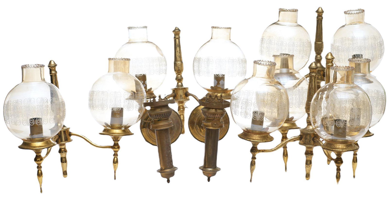Set of (3) Edwardian Style Light Fixtures (1 of 6)