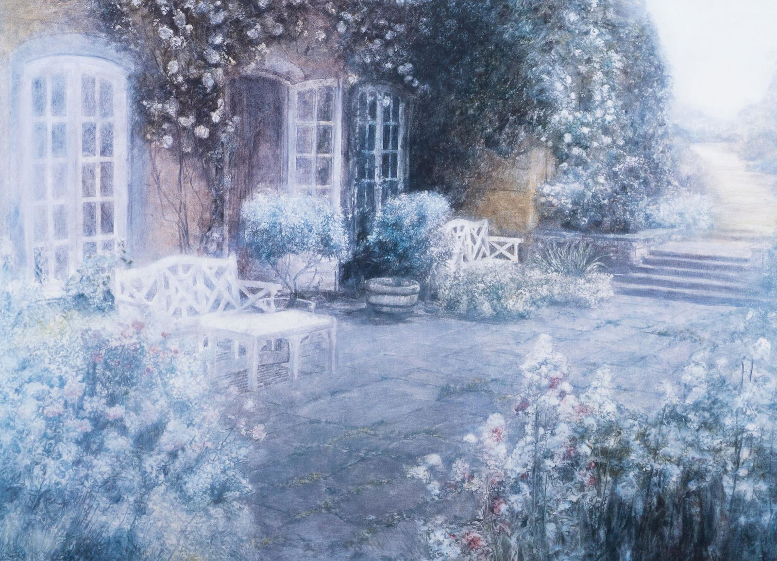 Climbing Roses Courtyard, Print (1 of 4)