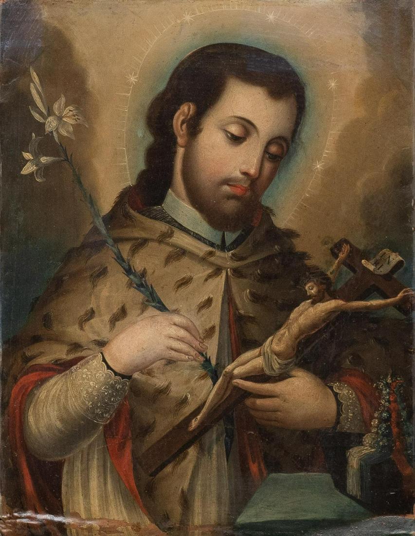 19th C. Mexican Painting, San Juan Nepomuceno (1 of 4)