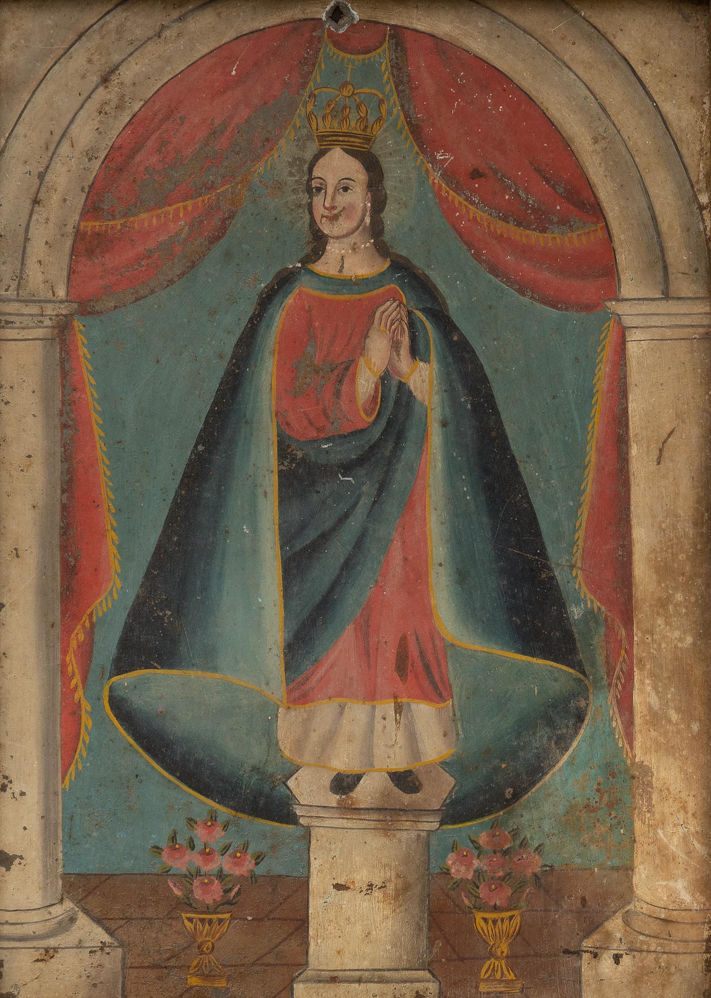 19th C. Mexican Retablos, N.S del Pilar (1 of 3)