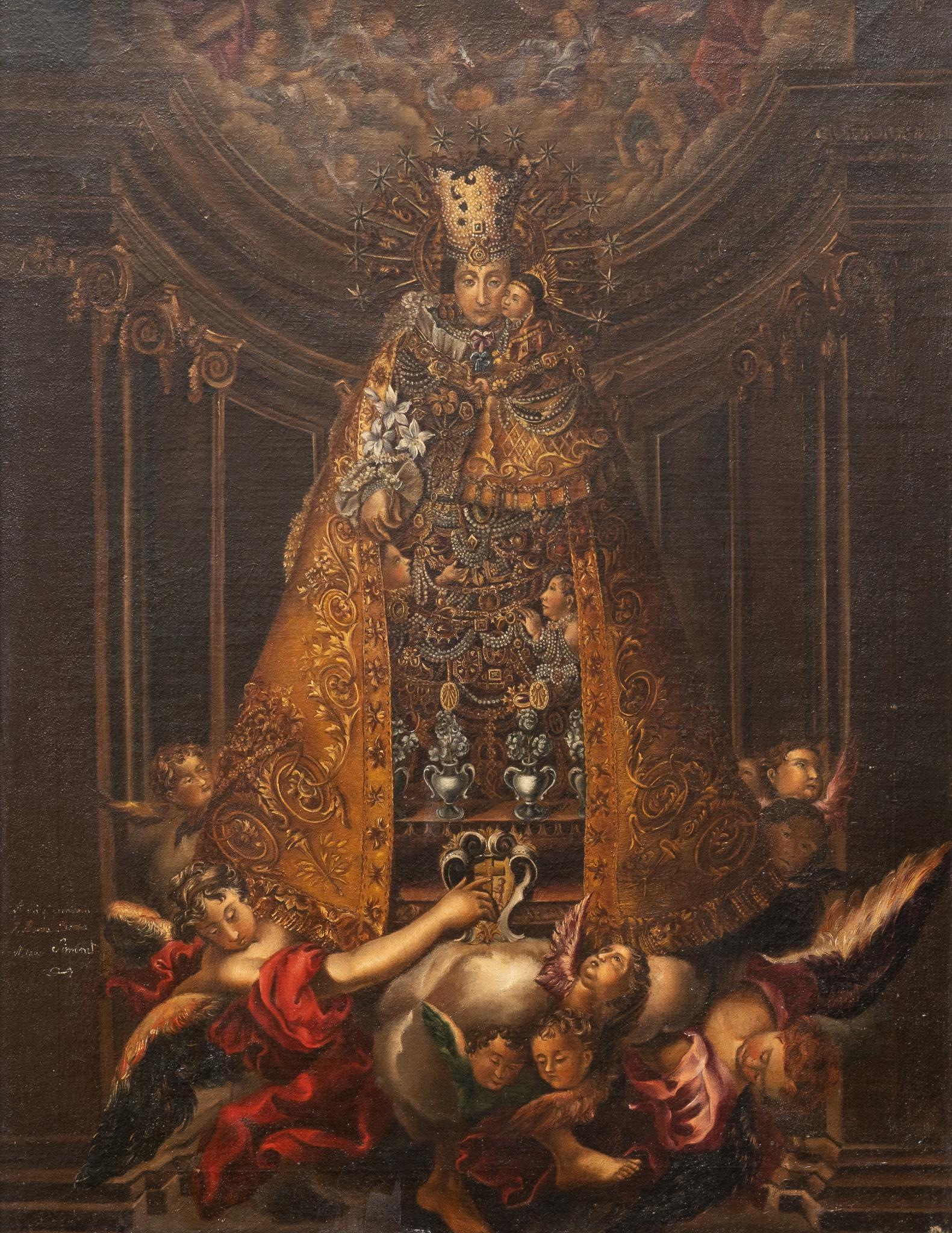 18th C. Cusco School Retablo, Virgen de Fuencisla (1 of 6)