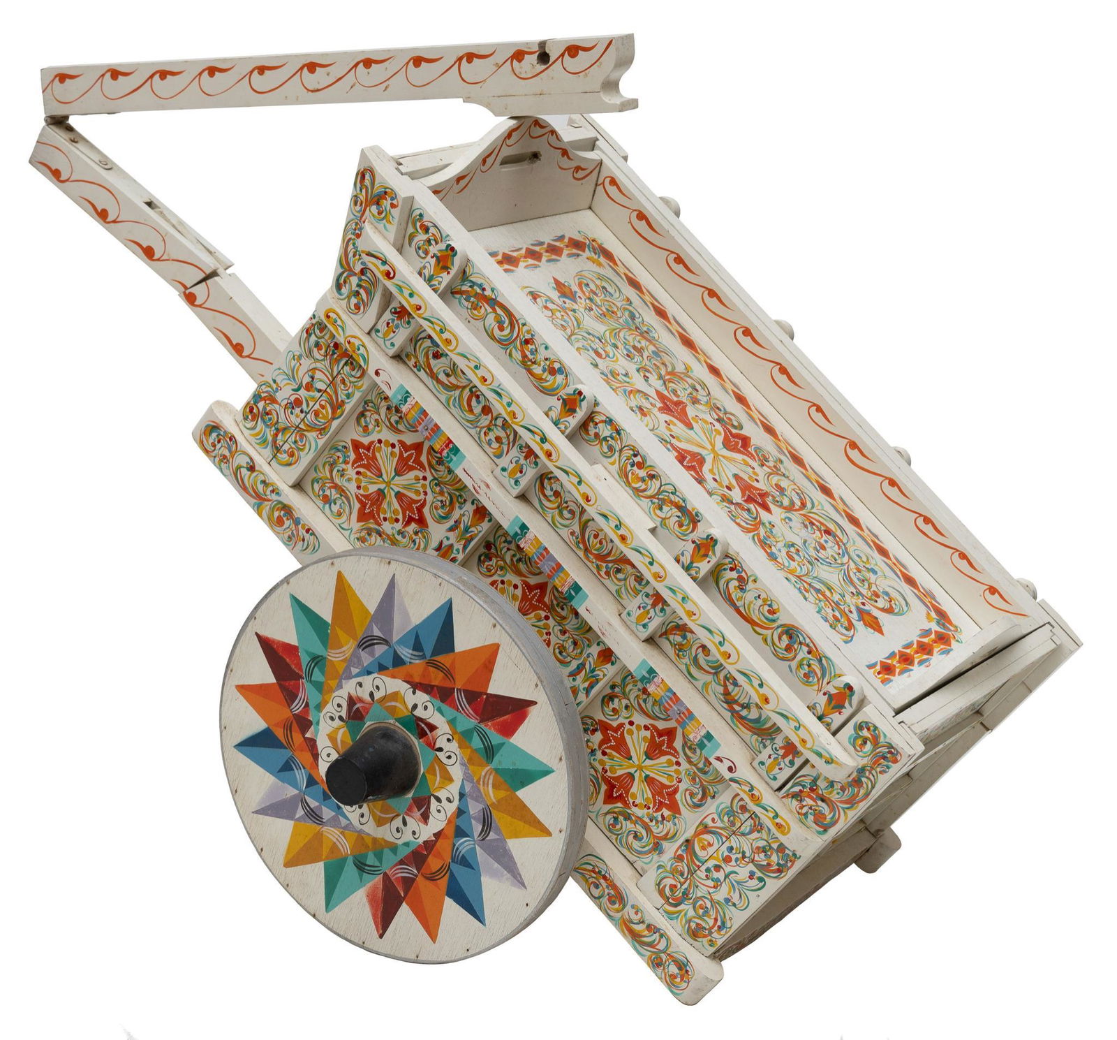 Vintage Mexican Folk Art Ox Cart (1 of 8)