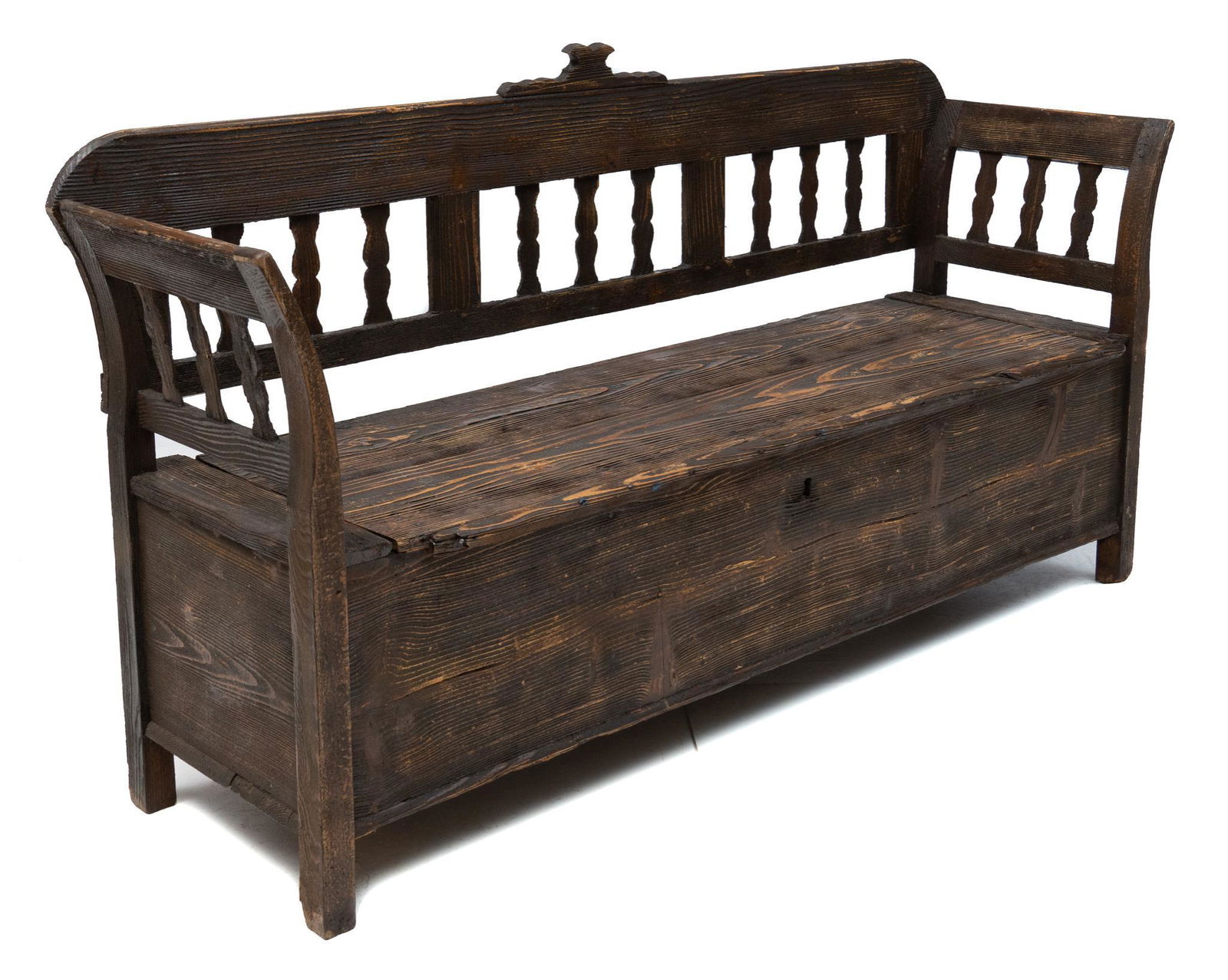 Rustic Wooden Storage Bench (1 of 4)