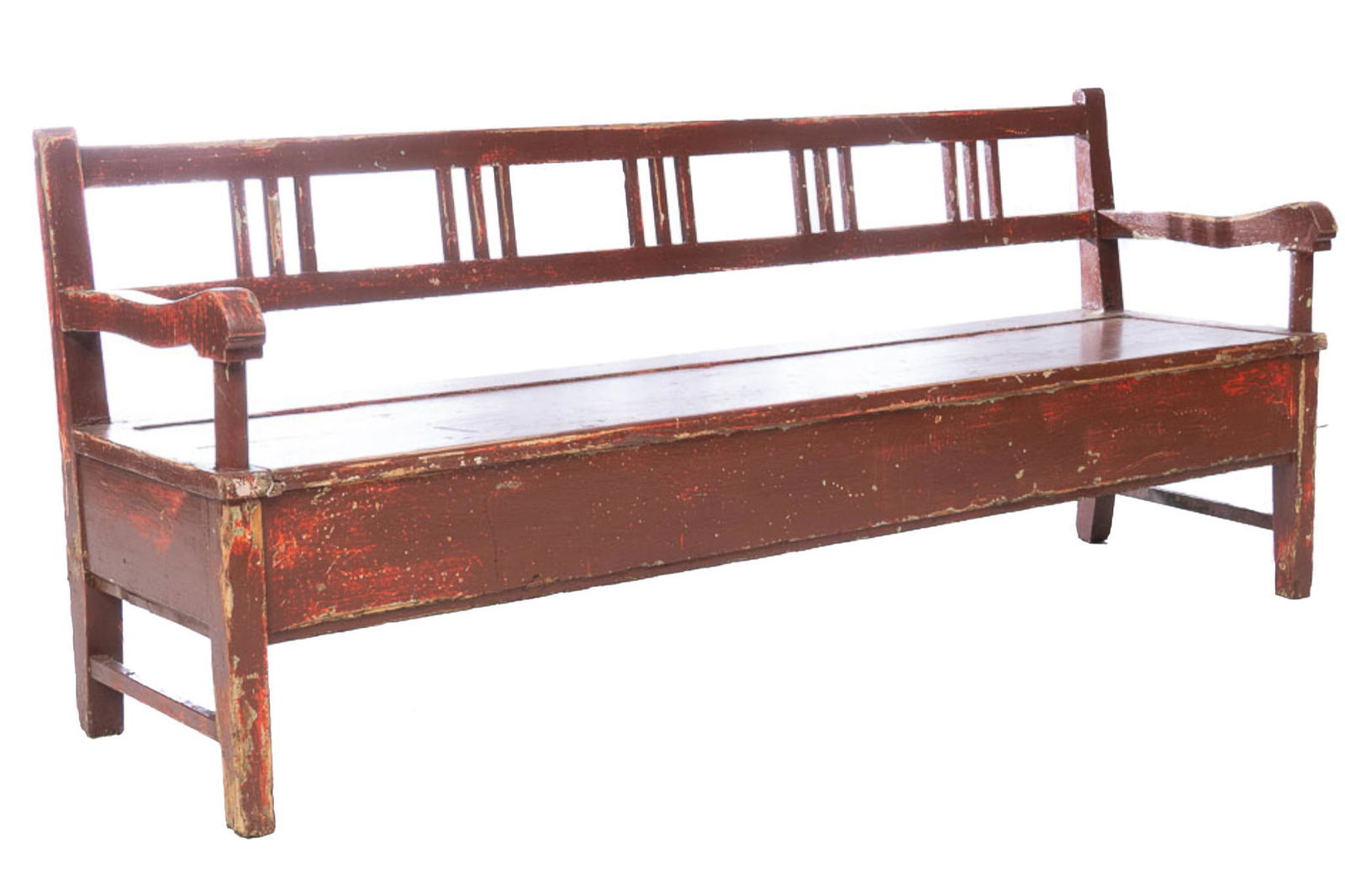 Rustic Wooden Storage Bench (1 of 3)