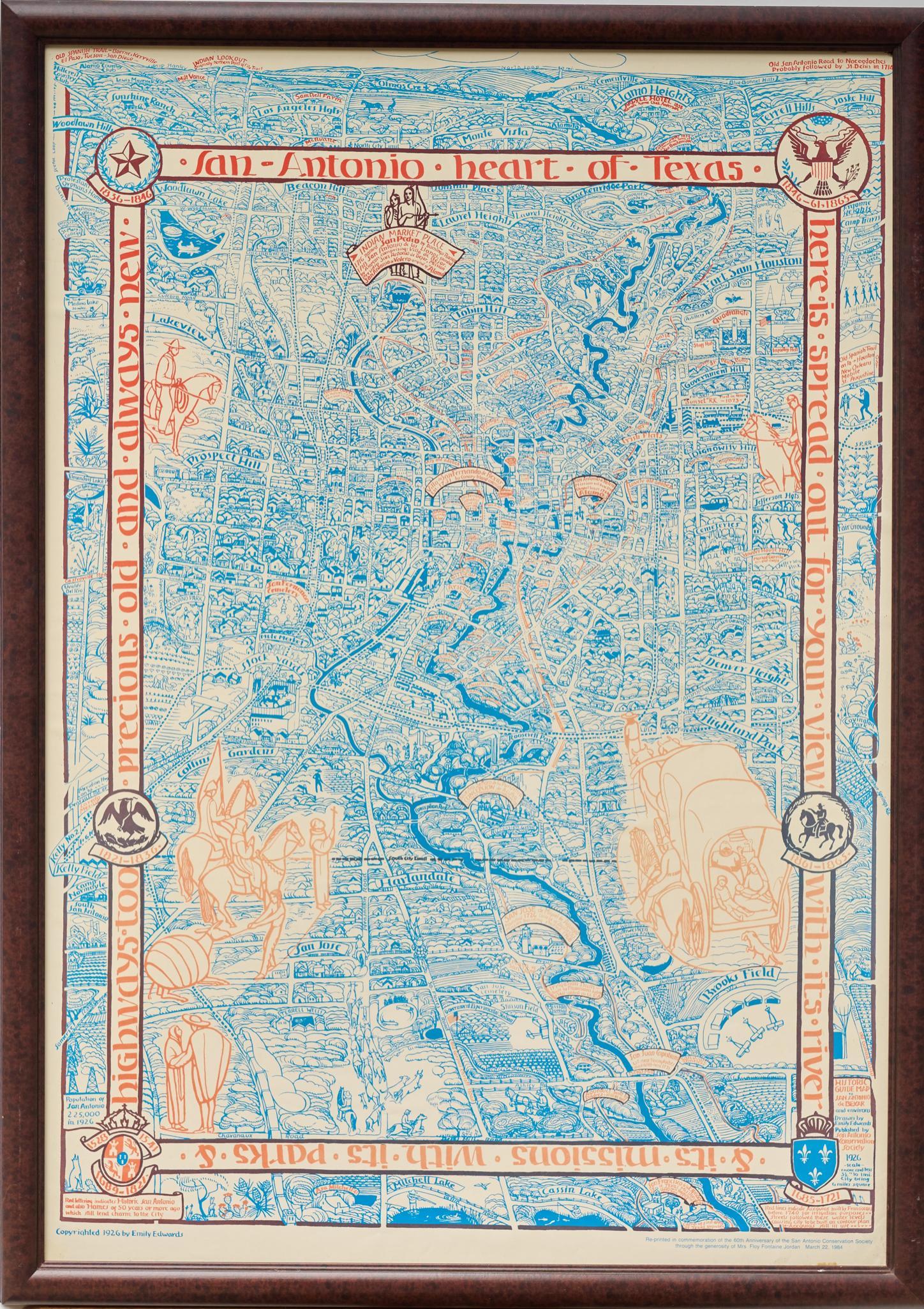 San Antonio Conservation Society 1984 Map (1 of 2)