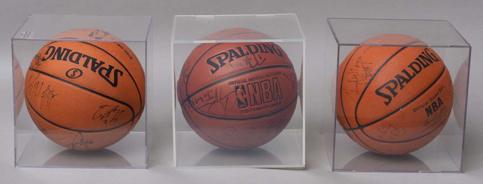 (3) San Antonio Spurs Signed Game Balls, 2009-2010 (1 of 16)