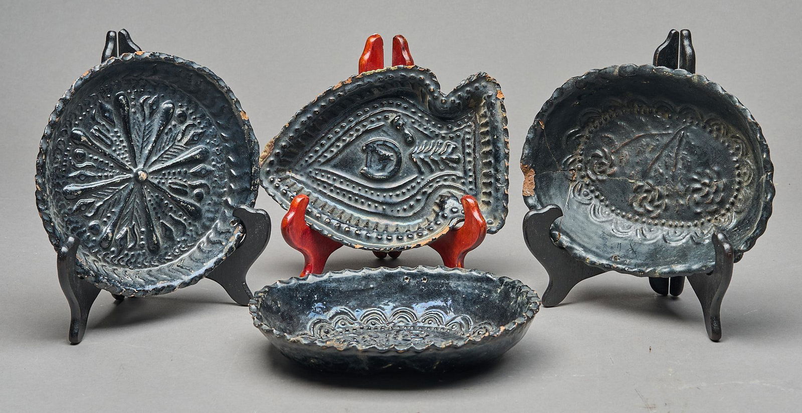 Set of (4) Mexican Terracotta Dishes (1 of 9)