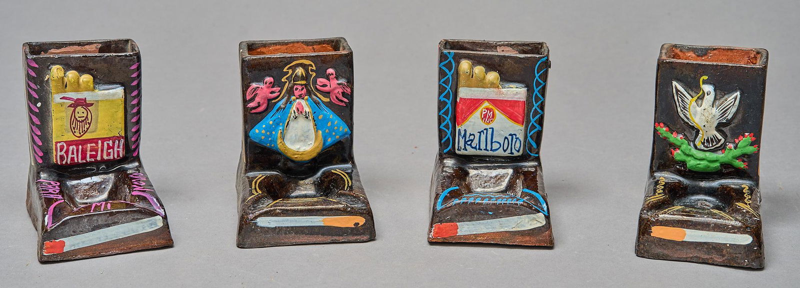 Collection of (4) Cigarrillo Ash Trays (1 of 8)