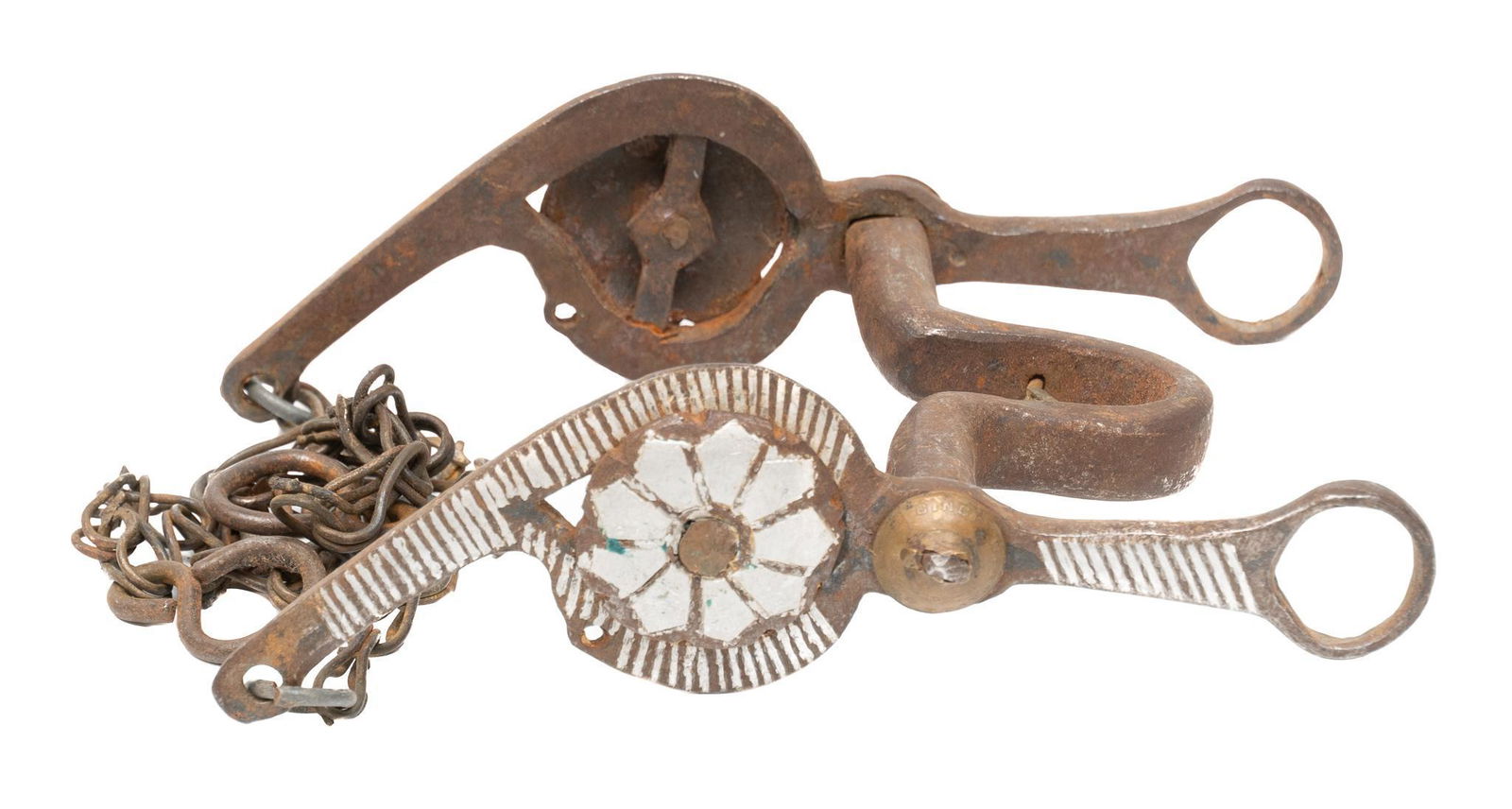 Early 1900s Mexican Silver Inlaid Horse Bit (1 of 3)