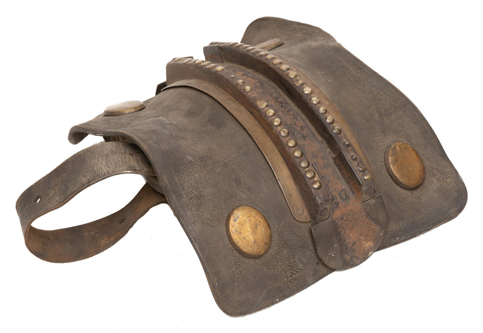 19th C. Artilleries/Ore Pack Saddle: 19th C. artilleries/ore pack saddle 7"h x 22"w x 21"d Provenance: An Alamo Heights, Texas collection We happily provide seamless shipping services on everything we sell. Please email us at shipping@vo