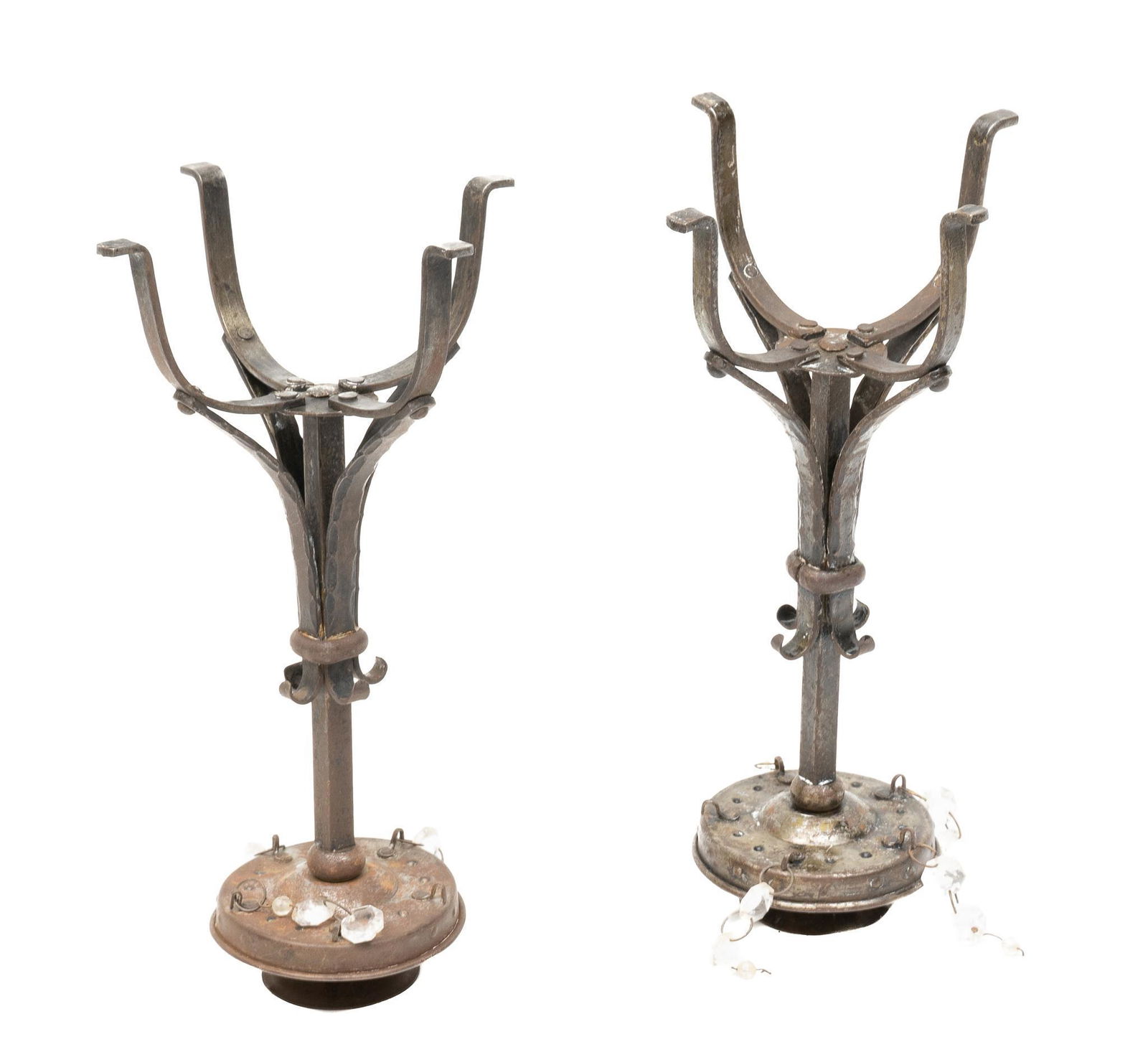 Pair of Spanish Colonial Style Iron Candle Holders (1 of 4)