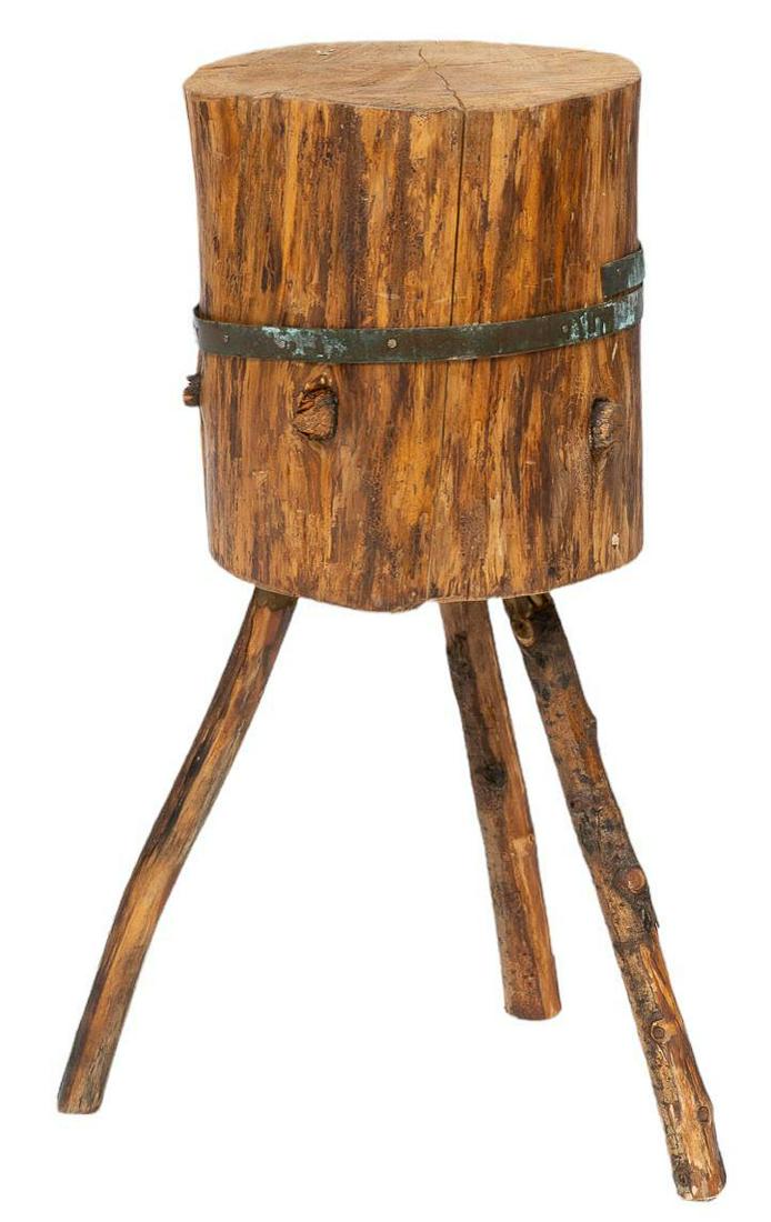 Primitive Wooden Butcher's Block (1 of 2)