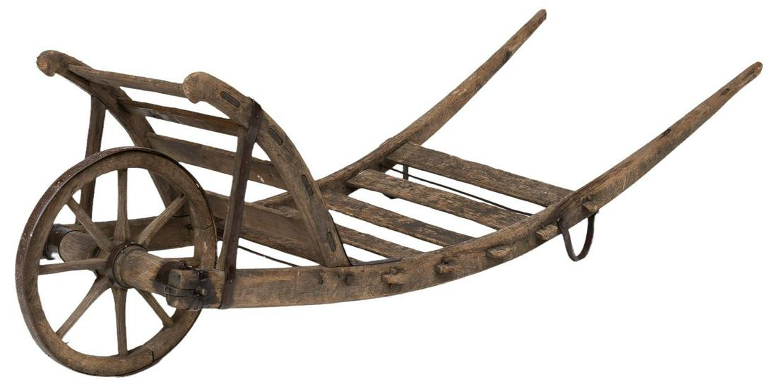 Rustic Wooden Wheelbarrow (1 of 2)