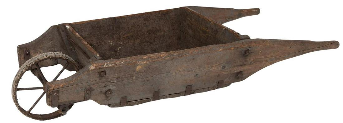 Rustic Wooden Wheelbarrow (1 of 2)
