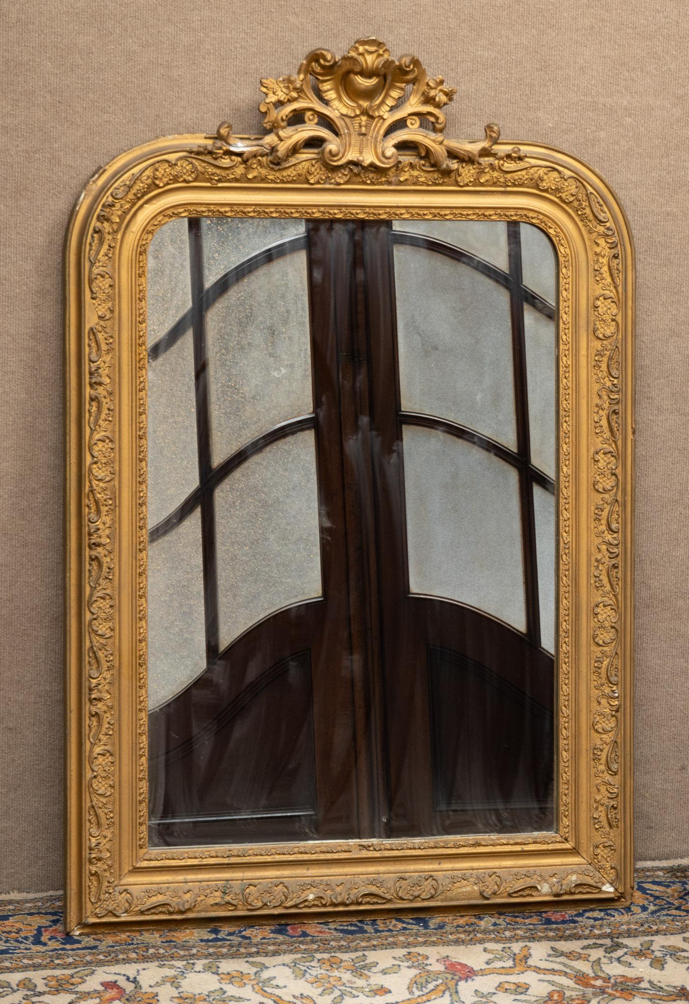 Louis Philippe-style Overmantle Mirror (1 of 3)