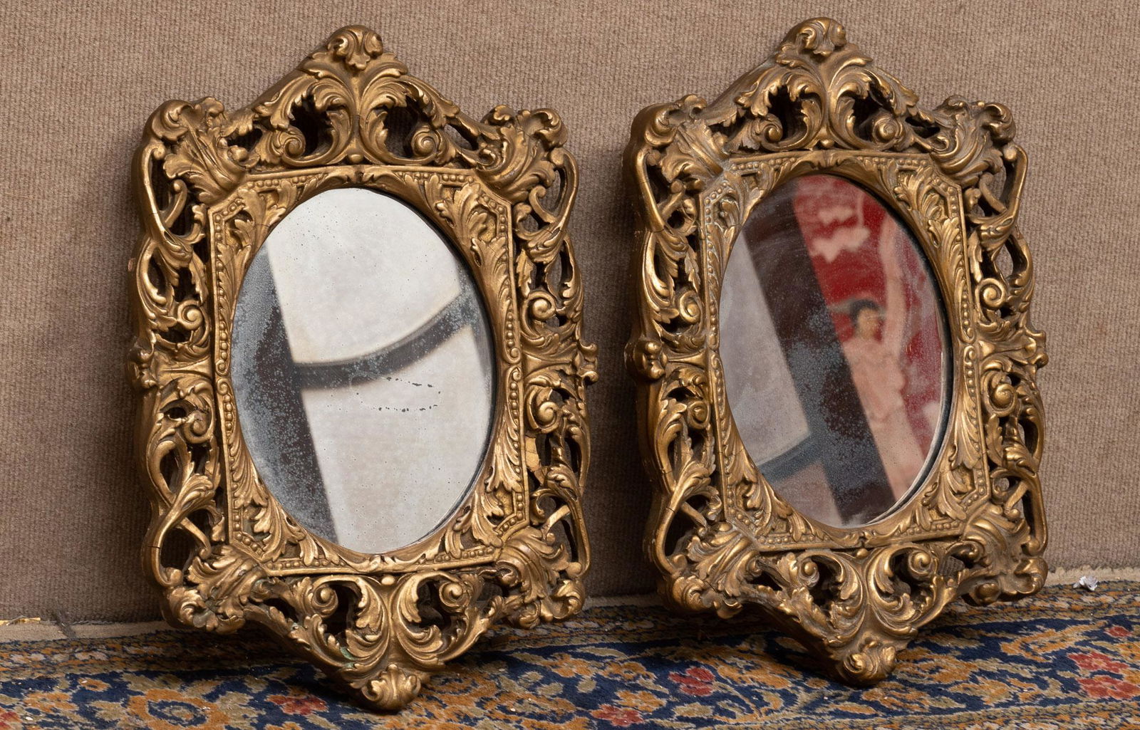Pair of Rococo Style Wall Mirrors (1 of 3)