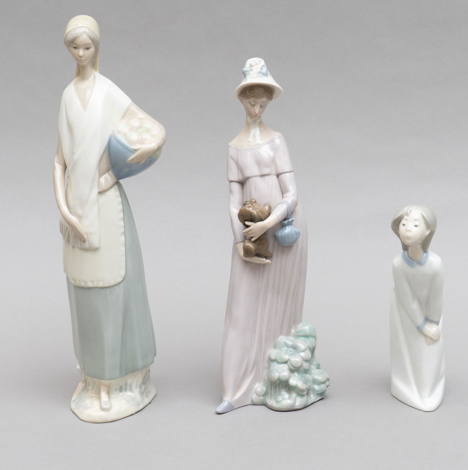 Set of (3) Porcelain Figurines,  My Little Pet and Kissing Girl (1 of 7)