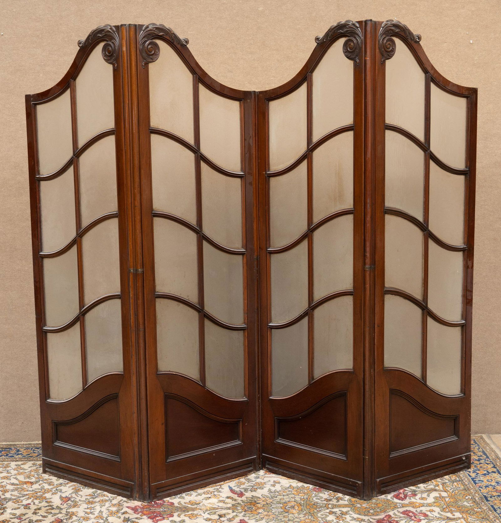 4 Panel Wooden Room Divider (1 of 3)