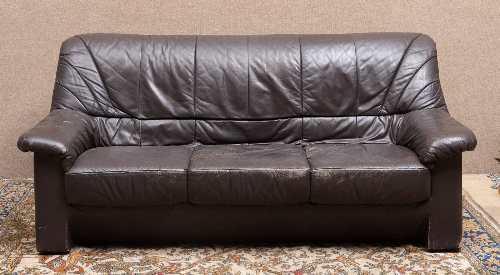 Leather 3-Seater Sofa (1 of 3)