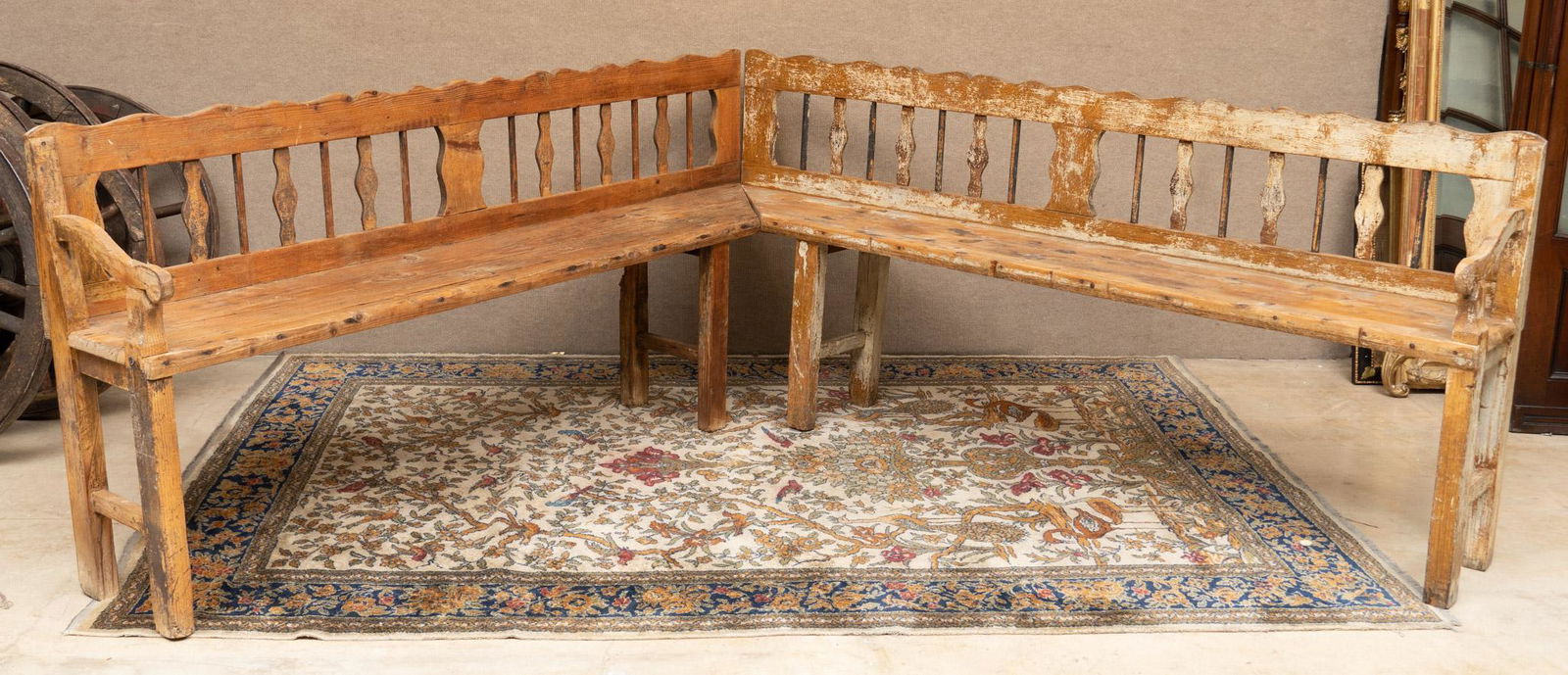 Wooden Corner Bench (1 of 3)