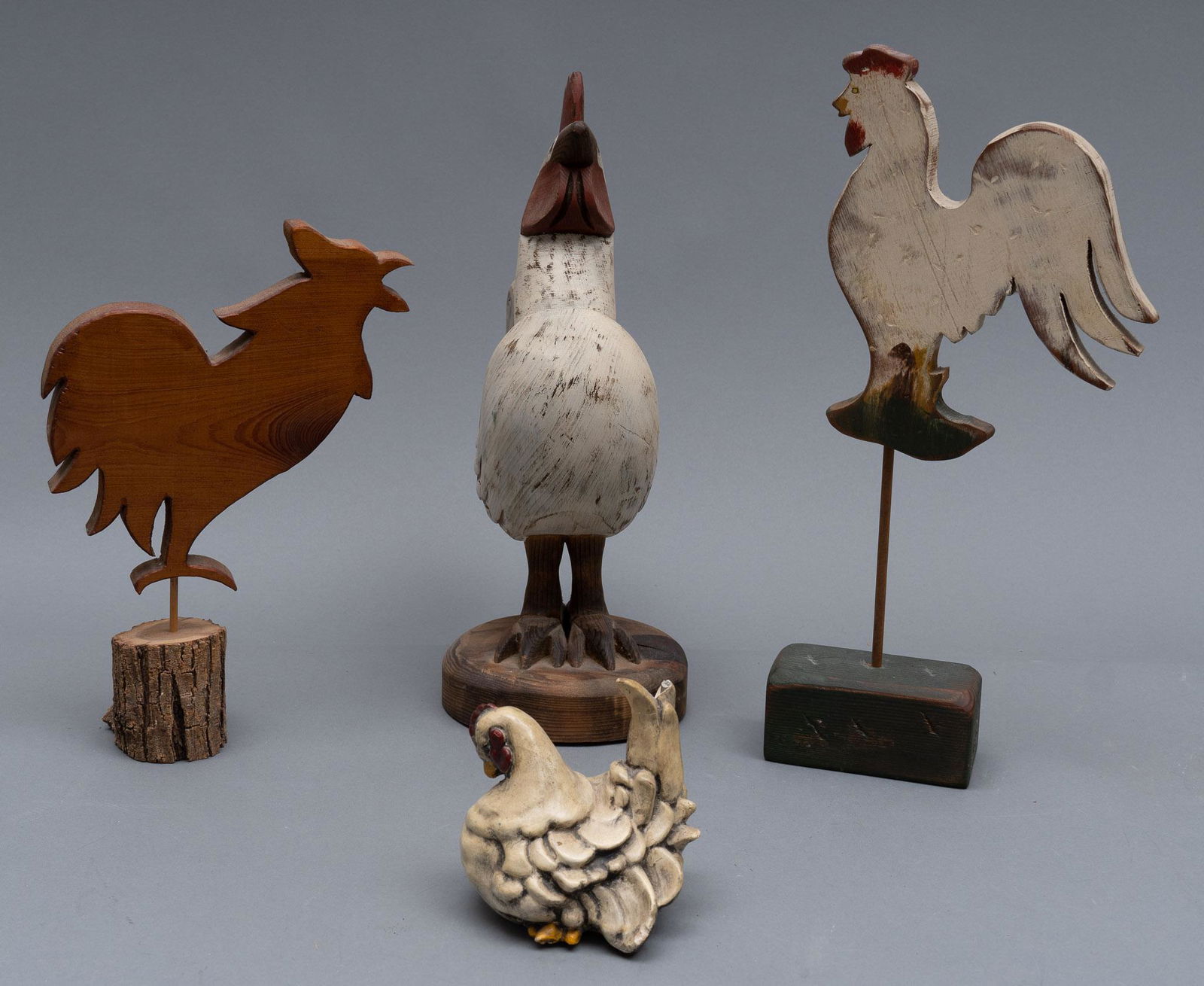 Set of (4) Chicken Decorations (1 of 2)