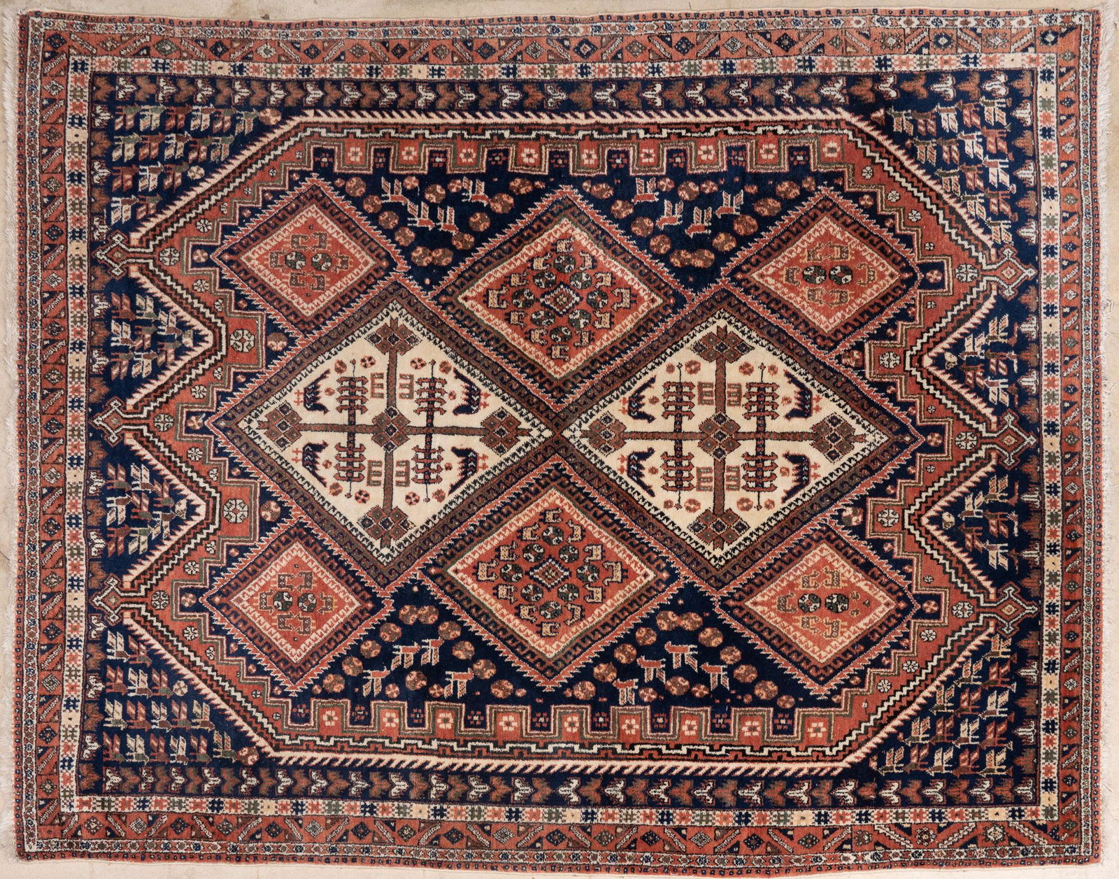 Hand-Made Caucasian Shirvan Style Estate Rug, 6' 7" x 5' 1" (1 of 2)
