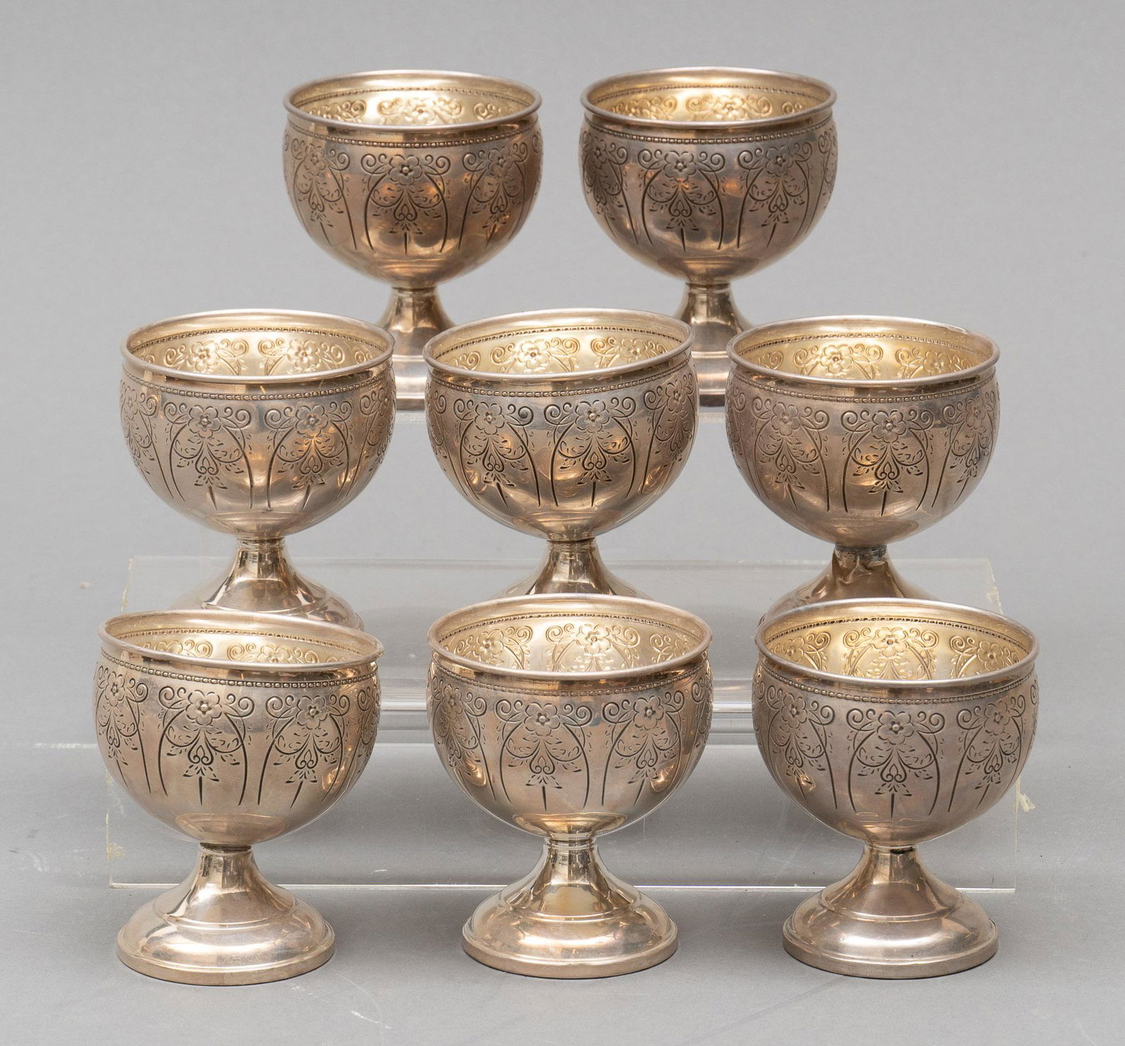 Vintage Sterling Silver Ice Cream Dishes (12) (1 of 2)