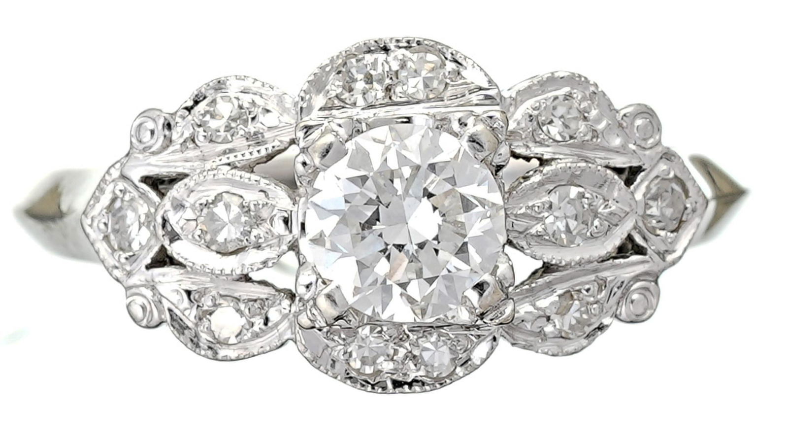 Vintage .65ct Diamond 14k White Gold Ring (1 of 3)