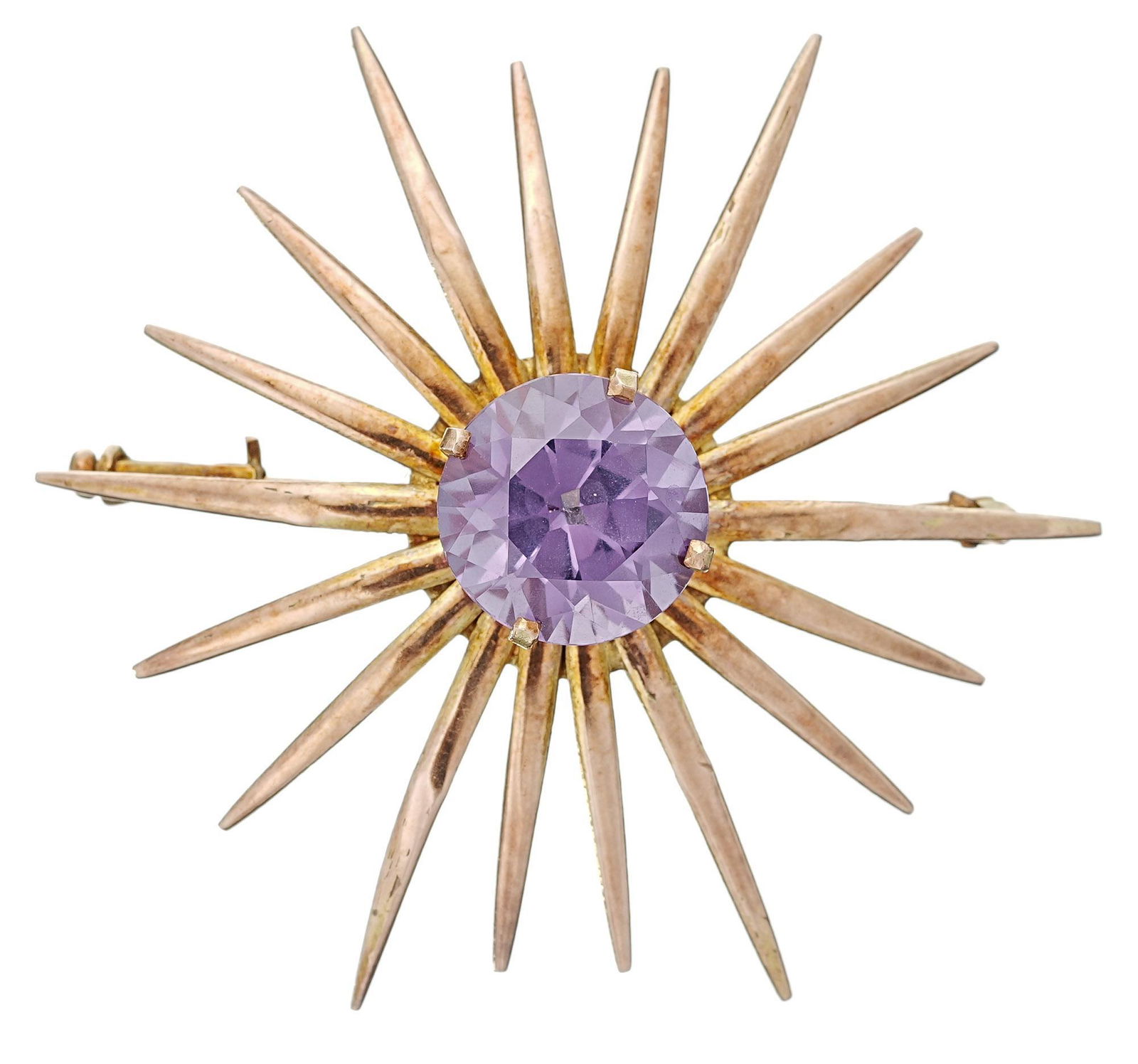 Vintage Alexandrite 14k Gold Star Pin (1 of 2)