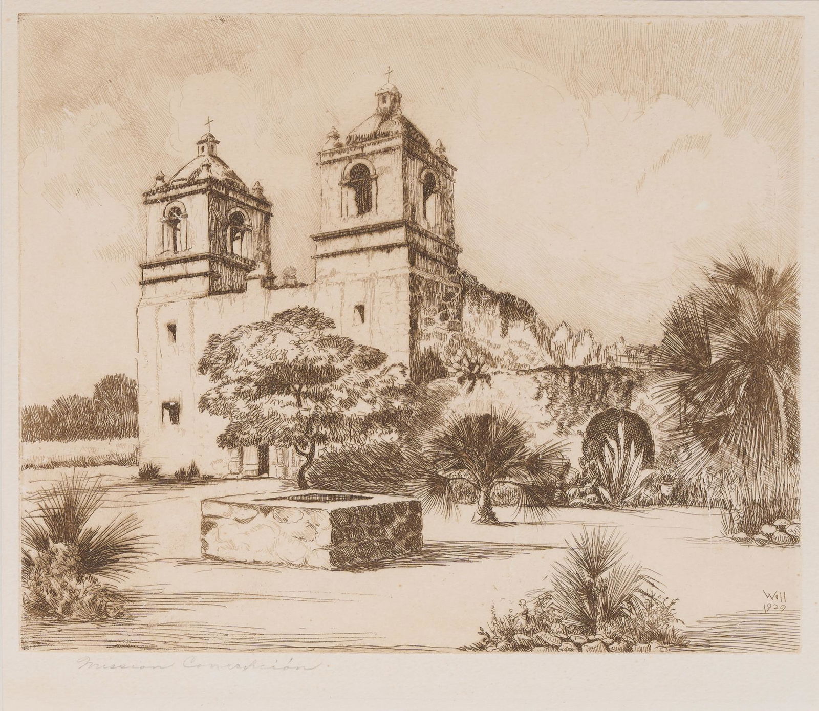 Bernhardt T. Wall (1872-1956), "Mission Concepcion", 1929 (1 of 5)