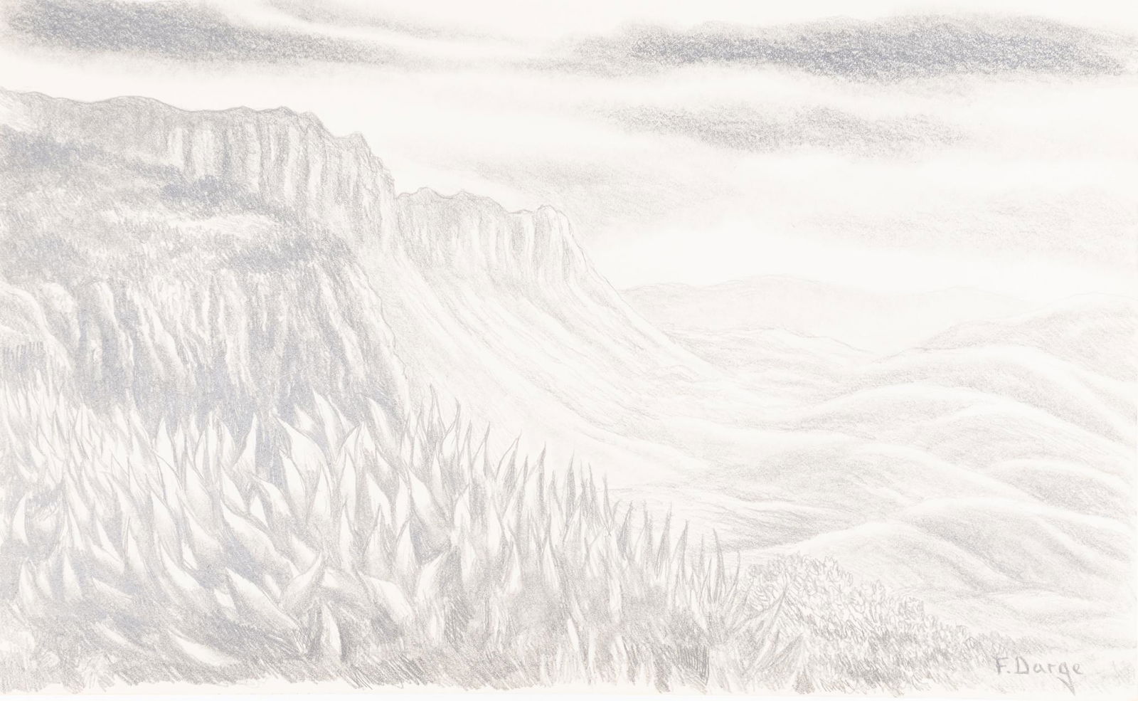 Fred Darge (1900-1978), West Texas Canyon Scene (1 of 4)