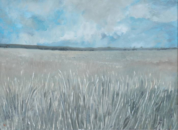 Brian St. John (20th C., Texas), "Buffalo Grass in Winter, Boerne