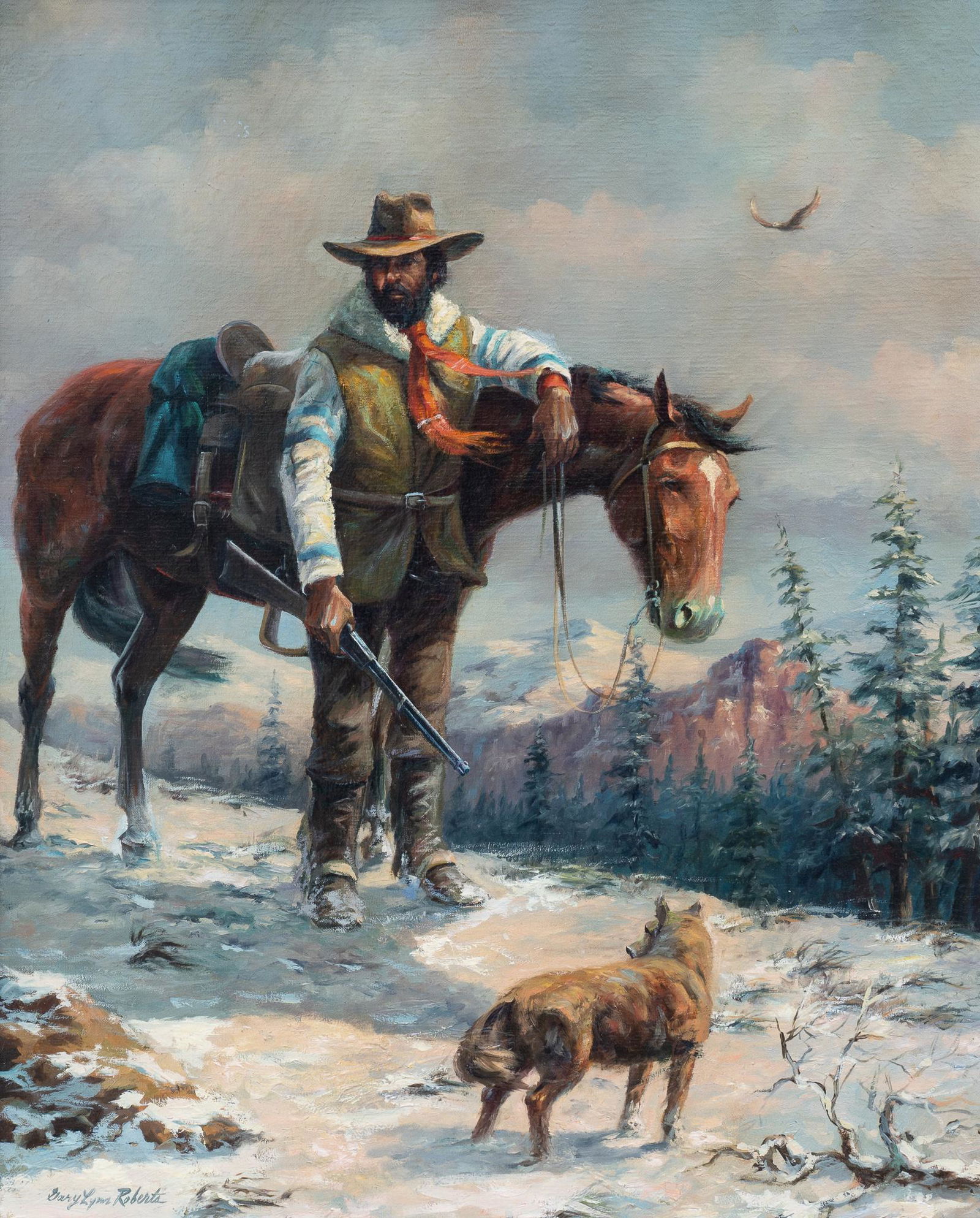 Gary Lynn Roberts (b. 1953), "Up Where The Winds Blow" (1 of 4)