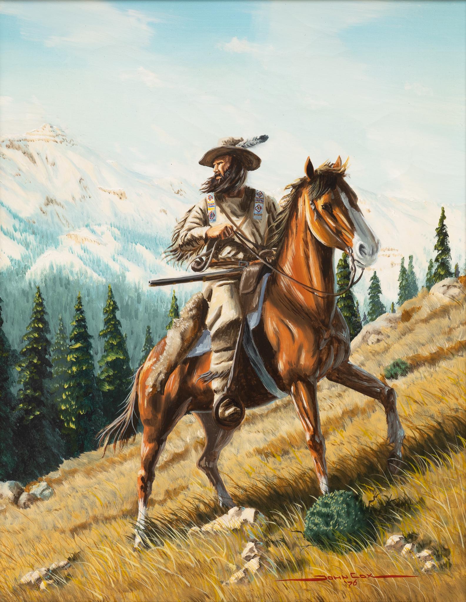 John Cox (b.1941), Frontiersman on Horseback, 1976 (1 of 5)