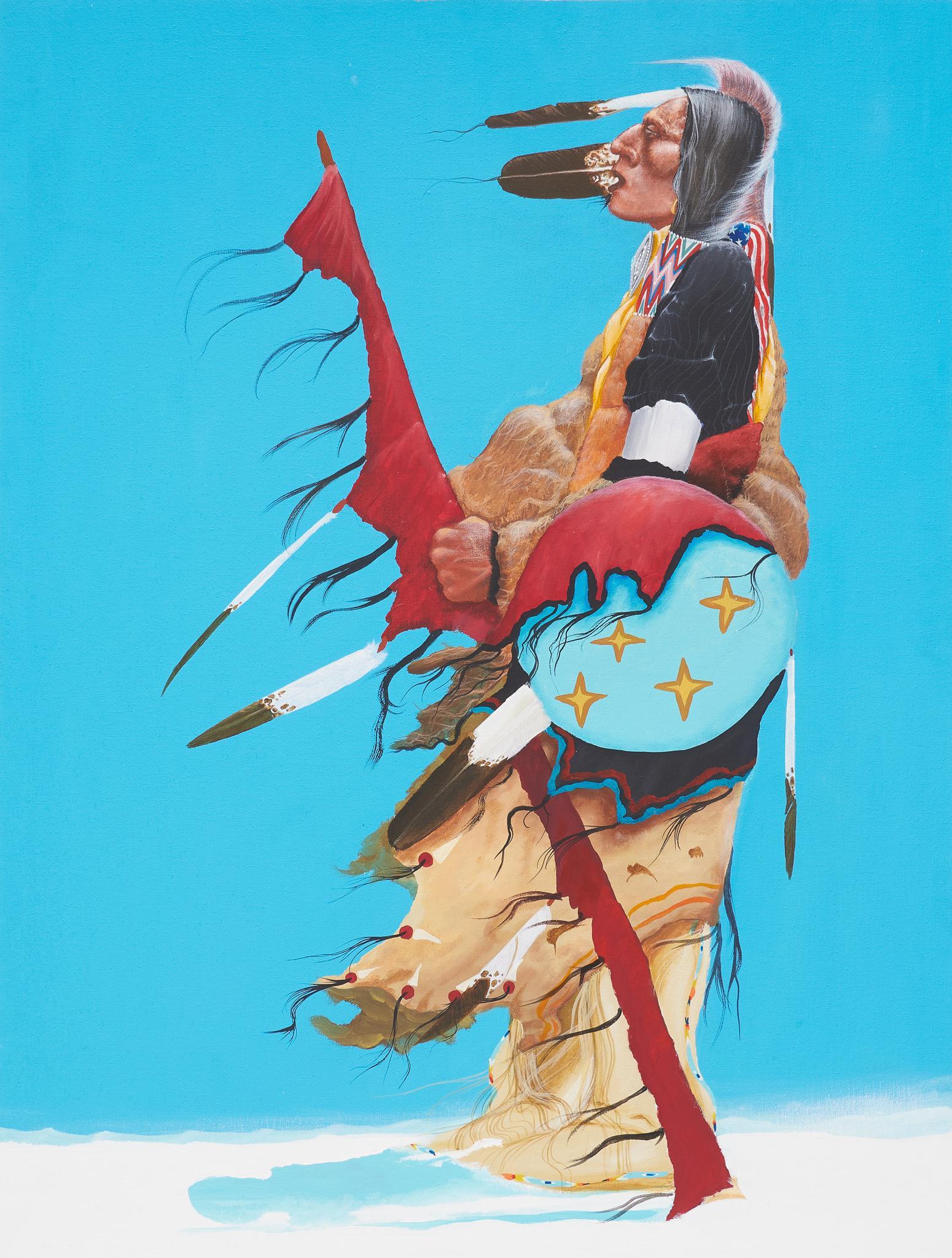 Mirac Creepingbear (1947 - 1990), "Indian Portrait" (1 of 5)