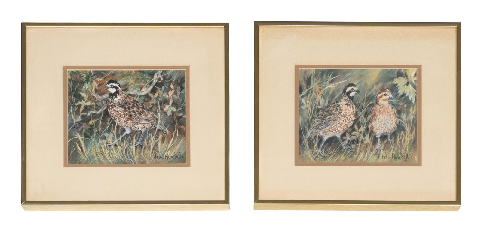 Helen Hunter (1920-2003), Set of Quails, 1985 (1 of 8)